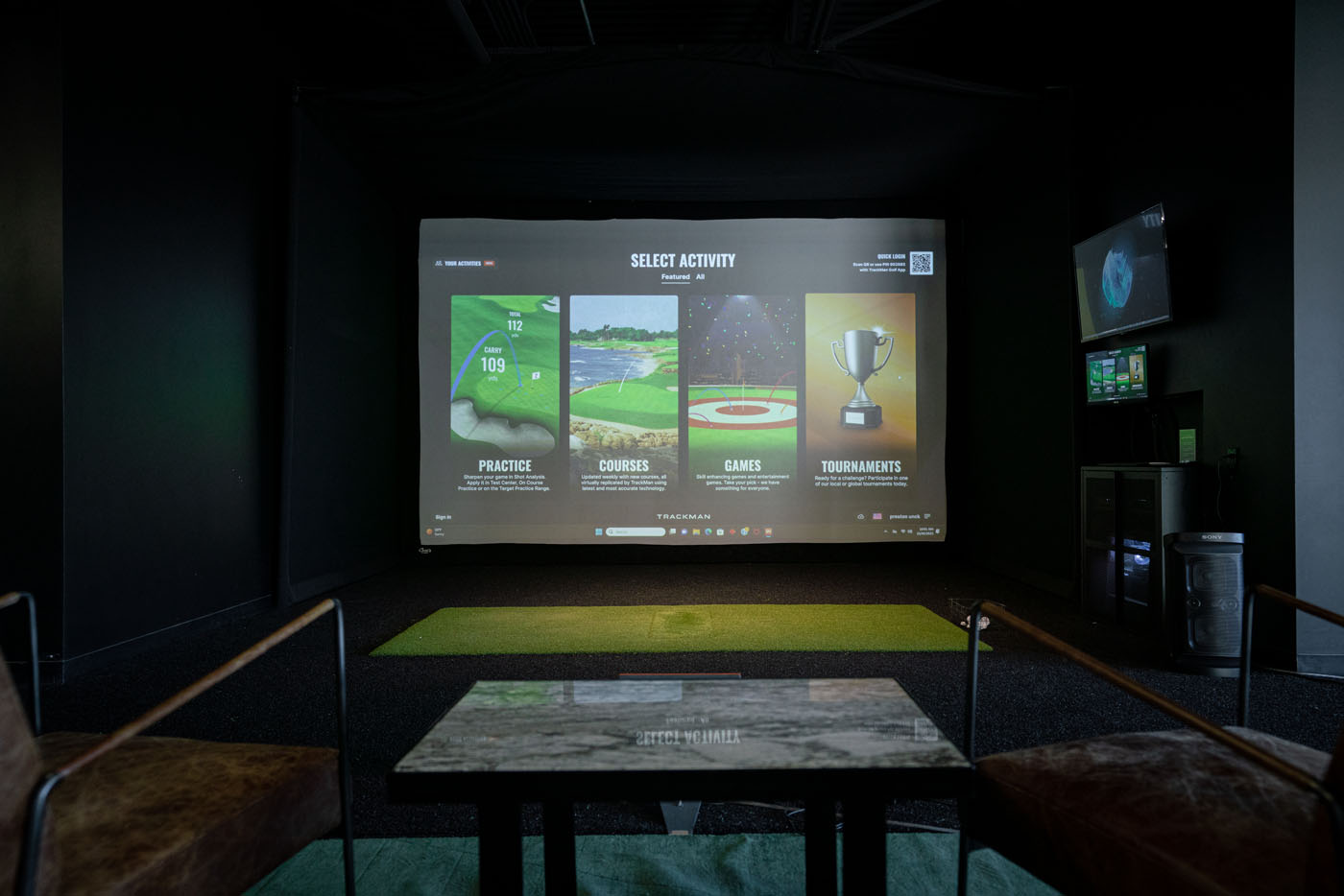 An image of Tee Box simulators - we offer indoor golf training and many other ways to play and improve in the game.